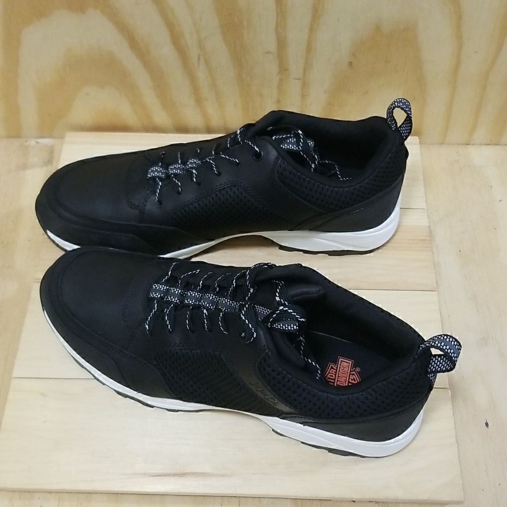 Harley-Davidson Linden Oxford Mens Black Lifestyle Sneakers Shoes size 11 1/2